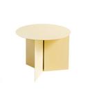 Slit Side Table Steel, H 35,5 x Ø 45 cm, Light yellow powder coated
