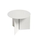 Slit Side Table Steel, H 35,5 x Ø 45 cm, White powder coated