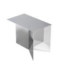 Slit Side Table Steel, H 35,5 x L 49,3 x D 27,5 cm, Mirror polished