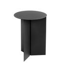 Slit Side Table Steel, H 47 x Ø 35 cm, Black powder coated