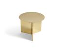 Slit Table, Steel, H 35,5 x Ø 45 cm, Brass polished