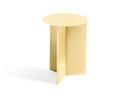 Slit Table, Steel, H 47 x Ø 35 cm, Light yellow powder coated