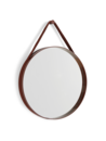 Strap Mirror No 2, ø 50 cm, Dark brown