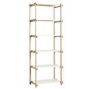 Woody Shelf, H 196,5 cm x W 75,5 cm, Soaped oak / almond white