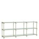 Woody Shelf, H 85,5 cm x W 206,5 cm, Smokey grey / glass