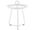 Eyelet Side Table, H 45,5 x Ø 45 cm, White