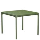 Four Aluminium Table, 90 x 90 cm, Olive green