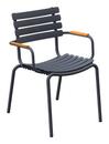 ReCLIPS Chair, Grey, Bamboo armrests
