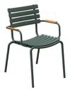 ReCLIPS Chair, Olive Green, Bamboo armrests