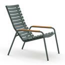 ReCLIPS Lounge Chair, Olive Green, Bamboo armrests