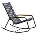 ReCLIPS Rocking Chair, Grey, Bamboo armrests