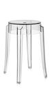 Charles Ghost, Base 39 x Seat 26,5 x Height 46, Transparent, Clear glass