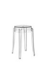 Charles Ghost, Base 39 x Seat 26,5 x Height 46, Transparent, Clear glass