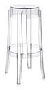 Charles Ghost, Base 46 x Seat 29 x Height 75, Transparent, Clear glass