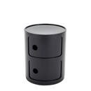 Componibili Round - 2 Compartments, Black