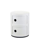 Componibili Round - 2 Compartments, White