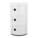 Componibili Round - 3 Compartments, White