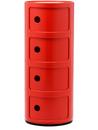 Componibili Round - 4 Compartments, Red