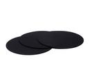 Felt Coasters for Componibili, Set of 3, Round, ø 30 cm, Black