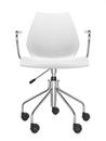 Maui Swivel Chair, With armrests, Zinc white