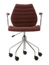 Maui Soft Swivel Chair, Brick red, Chrome