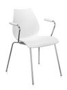 Maui Chair, With armrests, Zinc white