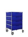 Mobil, 4 Drawers - No Compartments, Opal, Cobalt blue