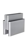 Magazine Rack, Opaque, Silver