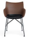 Q/Wood, Dark beech / dark seat, Lacquered black