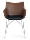 Q/Wood, Dark beech / dark seat, Chrome