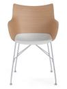 Q/Wood, Light beech / white seat, Chrome