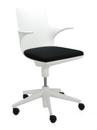 Spoon Chair, Base white, cushion black