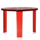T-Table, 36 cm, Transparent, Red