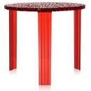 T-Table, 44 cm, Transparent, Red