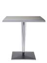 TopTop Dining Table Small, Rectangular H 72 x W 70 x L 70 cm, Scratch-resistant Werzalit, Aluminium