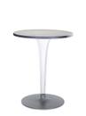 TopTop Dining Table Small, Round Ø 60 x H 72 cm, Scratch-resistant Werzalit, Aluminium