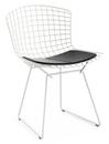 Bertoia Chair, White, Vinyl black