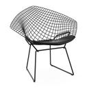 Diamond Chair, with cushion, Rilsan protective coating black, Vinyl black