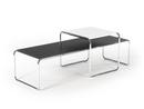 Laccio Table Set, laminate white, Laminate black/anthracite