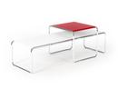 Laccio Table Set, Laminate red, laminate white