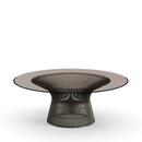 Platner Sofa Table, Large (diameter 107 cm), Bronze, metallic, Bronzed glass