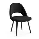 Saarinen executive conference chair, Without armrests, Ebony stained oak, Black