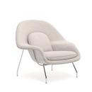 Womb chair, Middle (H 79cm / W 89cm / D 79cm), Fabric Curly - White