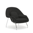 Womb chair, Middle (H 79cm / W 89cm / D 79cm), Fabric Curly - Dark grey