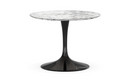 Saarinen Round Sofa Table, Small (Height 36/37 cm, ø 51 cm), Black, Arabescato marble (white with grey tones)