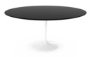Saarinen Round Dining Table, 152 cm, White, Laminate black