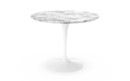 Saarinen Round Dining Table, 91 cm, White, Arabescato marble (white with grey tones)
