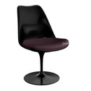 Details Knoll International Saarinen Tulip Chair Saarinen Tulip Chair, Static, Seat cushion, Black, Plum (Eva 119)