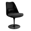 Saarinen Tulip Chair, Static, Seat cushion, Black, Black (Tonus 128)