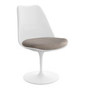 Saarinen Tulip Chair, Swivel, Seat cushion, White, Beige (Eva 177)